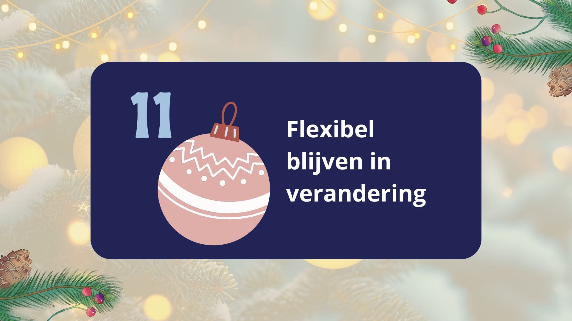 Featured image for “11. Flexibel blijven in verandering”